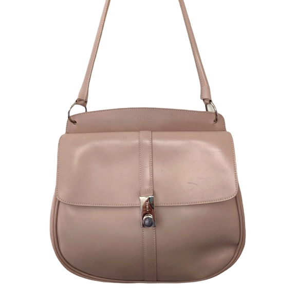 Furla Vintage Top Handle Purse Mauve Light Pink - Picture 2 of 14